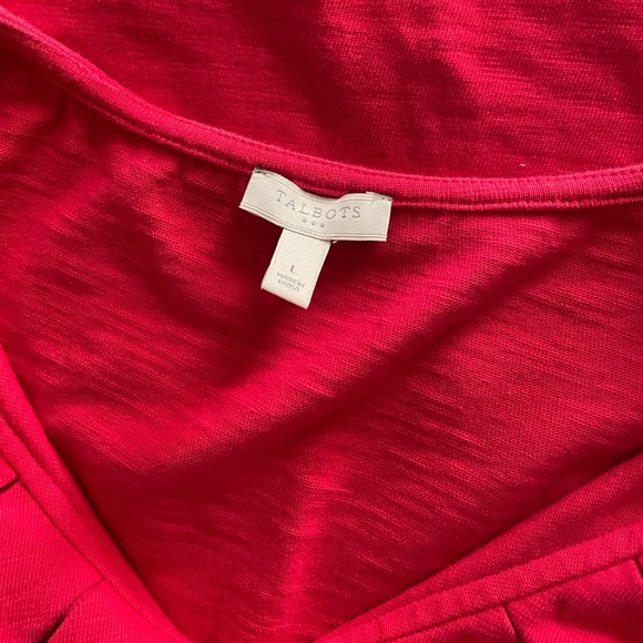 Red cotton Talbots dress - Picture 4 of 6